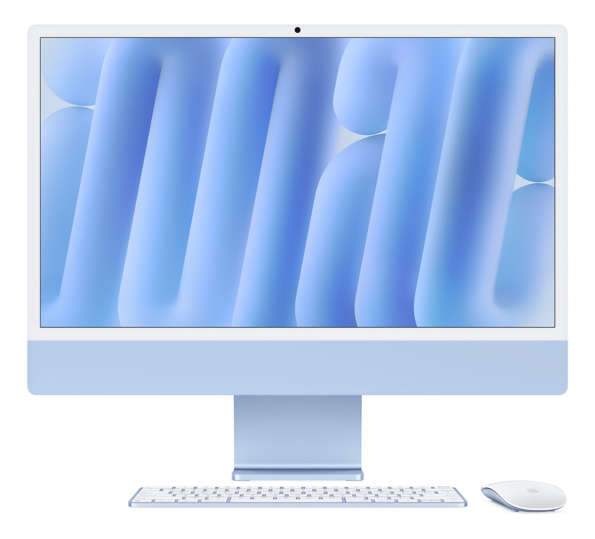 Apple iMac 24-inch with Retina 4.5K display: M4 chip with 10‑core CPU and 10‑core GPU, 16GB, 256GB SSD - Blue